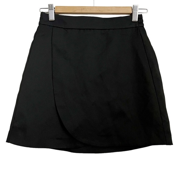 Vero Moda NWT Women's Dani Tulip High Waisted Mini A Line Skirt Black - Picture 2 of 5